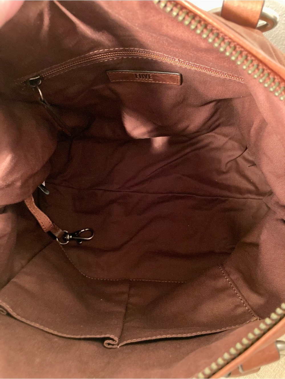 FRYE Veronica Cognac Satchel - Picture 7 of 8